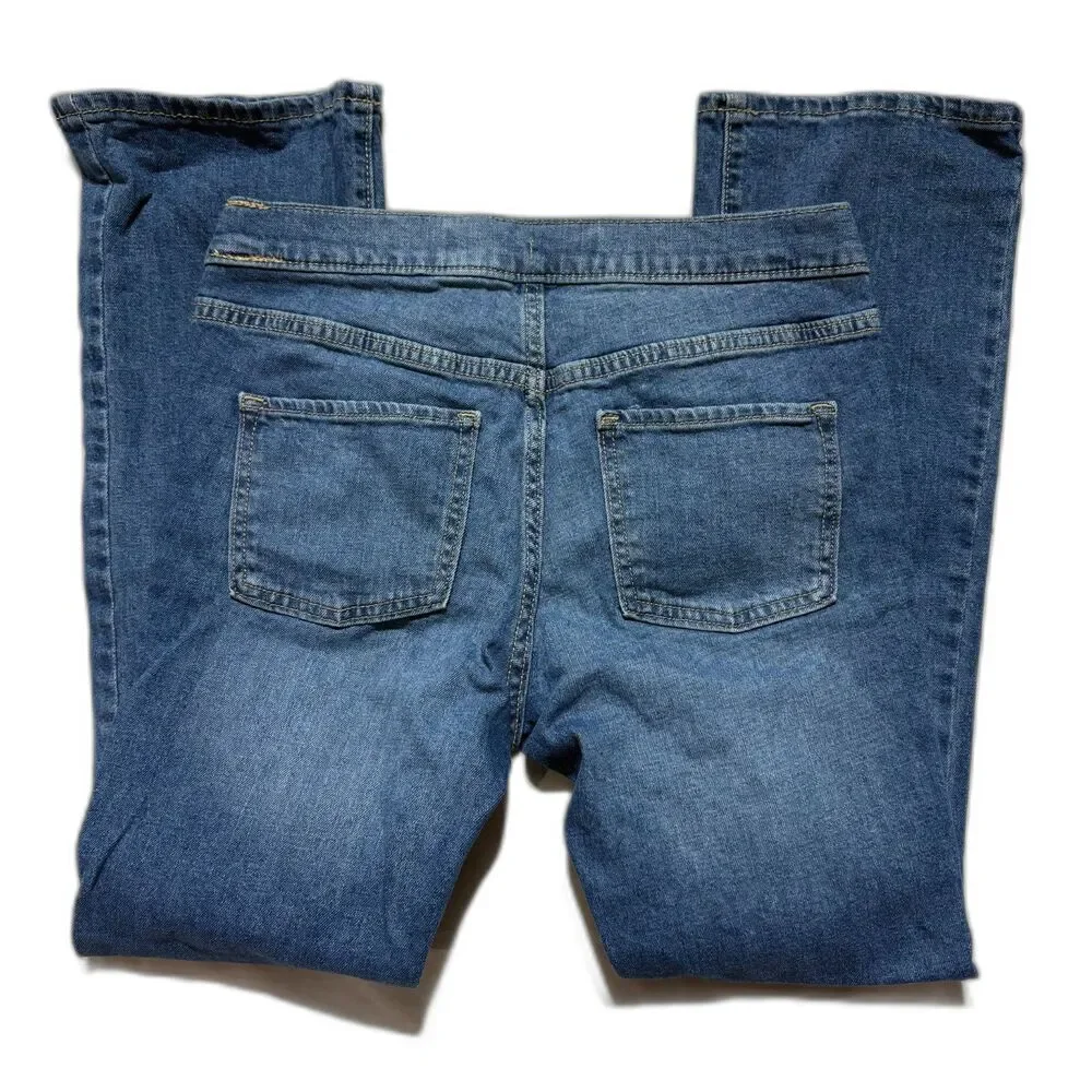 Old Navy Girls WOW Bootcut Jeans XL 14-16 Blue Pull On Stretch 26 Inseam